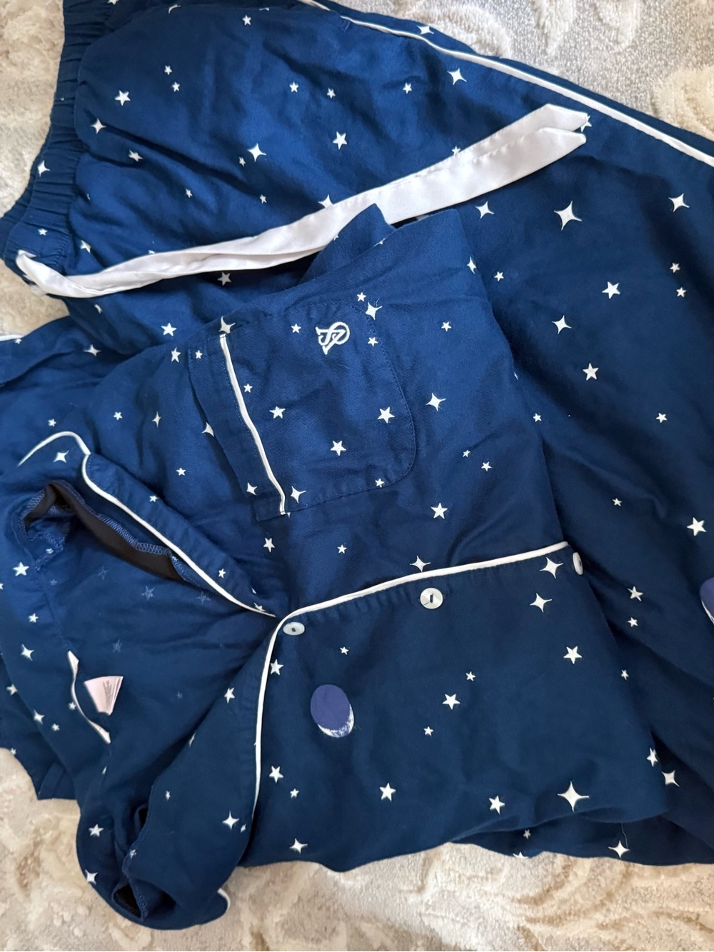 Victoria's Secret Navy Star-Print Pajama Set